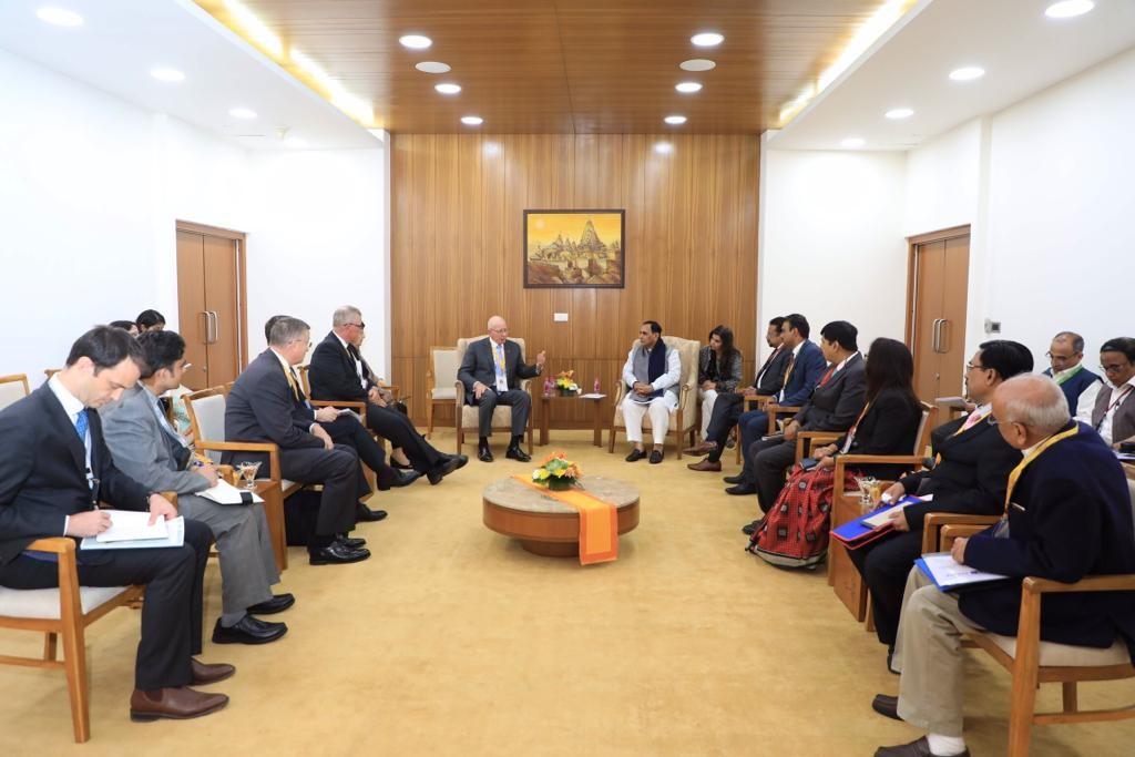 Meeting with The Hon Vijay Rupani, Chief Minister of Gujarat at Mahatma Mandir in Gandhinagar on 17 January 2019