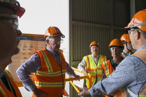 Assistant Minister Mark Coulton at NS Bluescope’s Phu My Factory 6 April 2018.