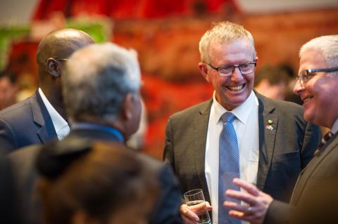 Assistant Minister Mark Coulton, Australian Ambassador Craig Chittick and guests at the Taste of Australia Gala in Hanoi on 4 April 2018